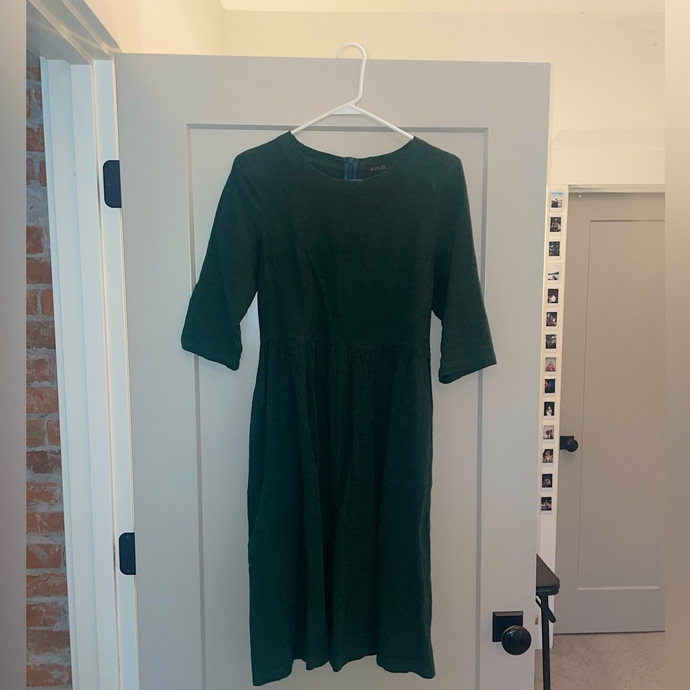 Dark green size small Roolee dress, good condition